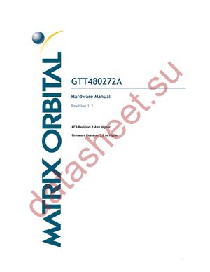 GTT-480272A-USB datasheet  